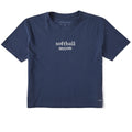 Women's Softball Mom Short Sleeve Crusher Boxy Tee product image 1