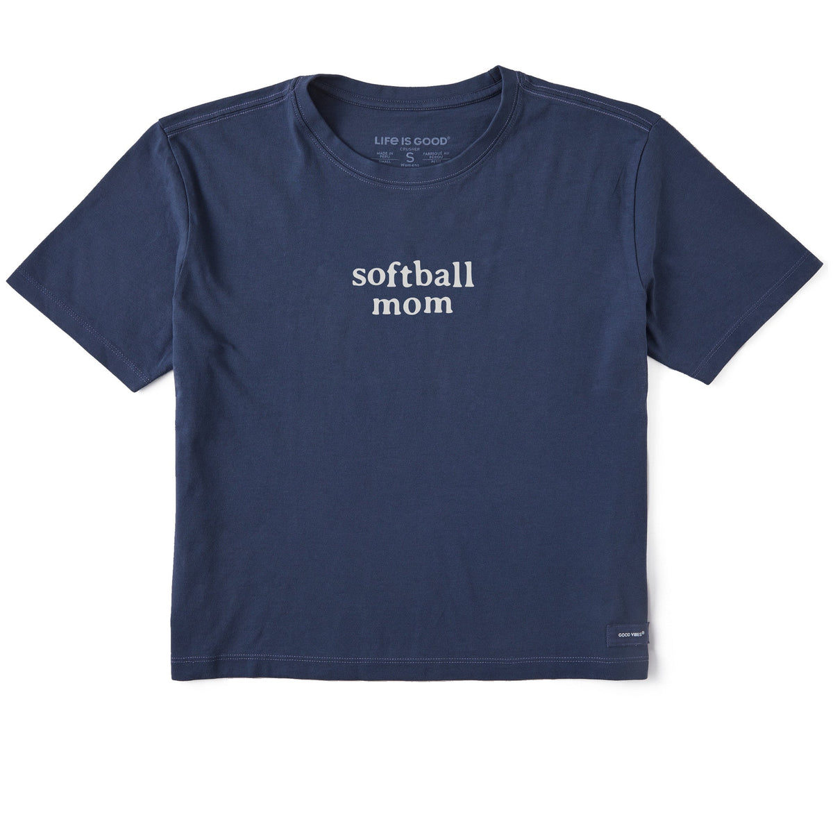Women's Softball Mom Short Sleeve Crusher Boxy Tee product image 1