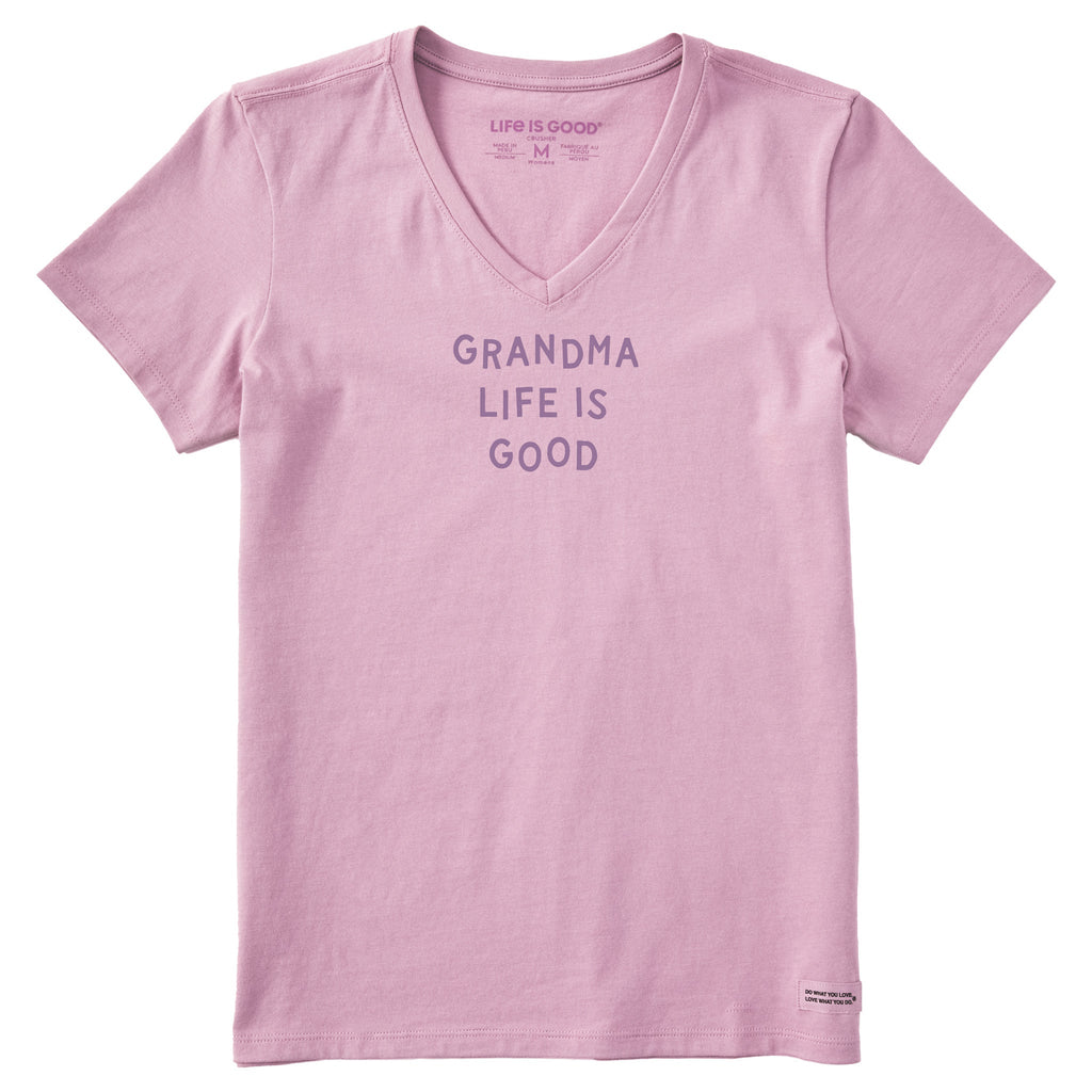 Women's Grandma Life is Good Jumble Short Sleeve Crusher Vee product image 1