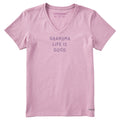 Women's Grandma Life is Good Jumble Short Sleeve Crusher Vee product image 1