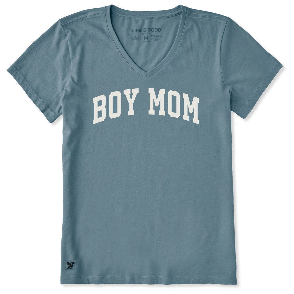 Women's Boy Mom Arch Short Sleeve Crusher Vee product image 1