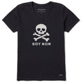 Women's Boy Mom Skull Short Sleeve Crusher Vee product image 1