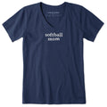 Women's Softball Mom Short Sleeve Crusher Vee product image 1