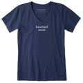 Women's Baseball Mom Simple Short Sleeve Crusher Vee product image 1