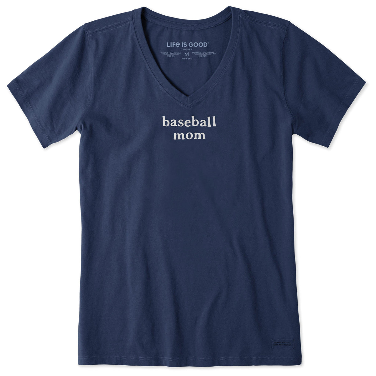 Women's Baseball Mom Simple Short Sleeve Crusher Vee product image 1