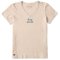 Women's Dog Mom Simple Short Sleeve Crusher Vee product image 1