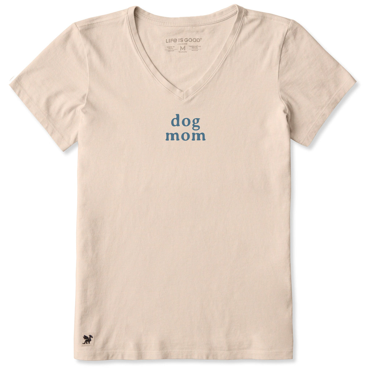 Women's Dog Mom Simple Short Sleeve Crusher Vee product image 1