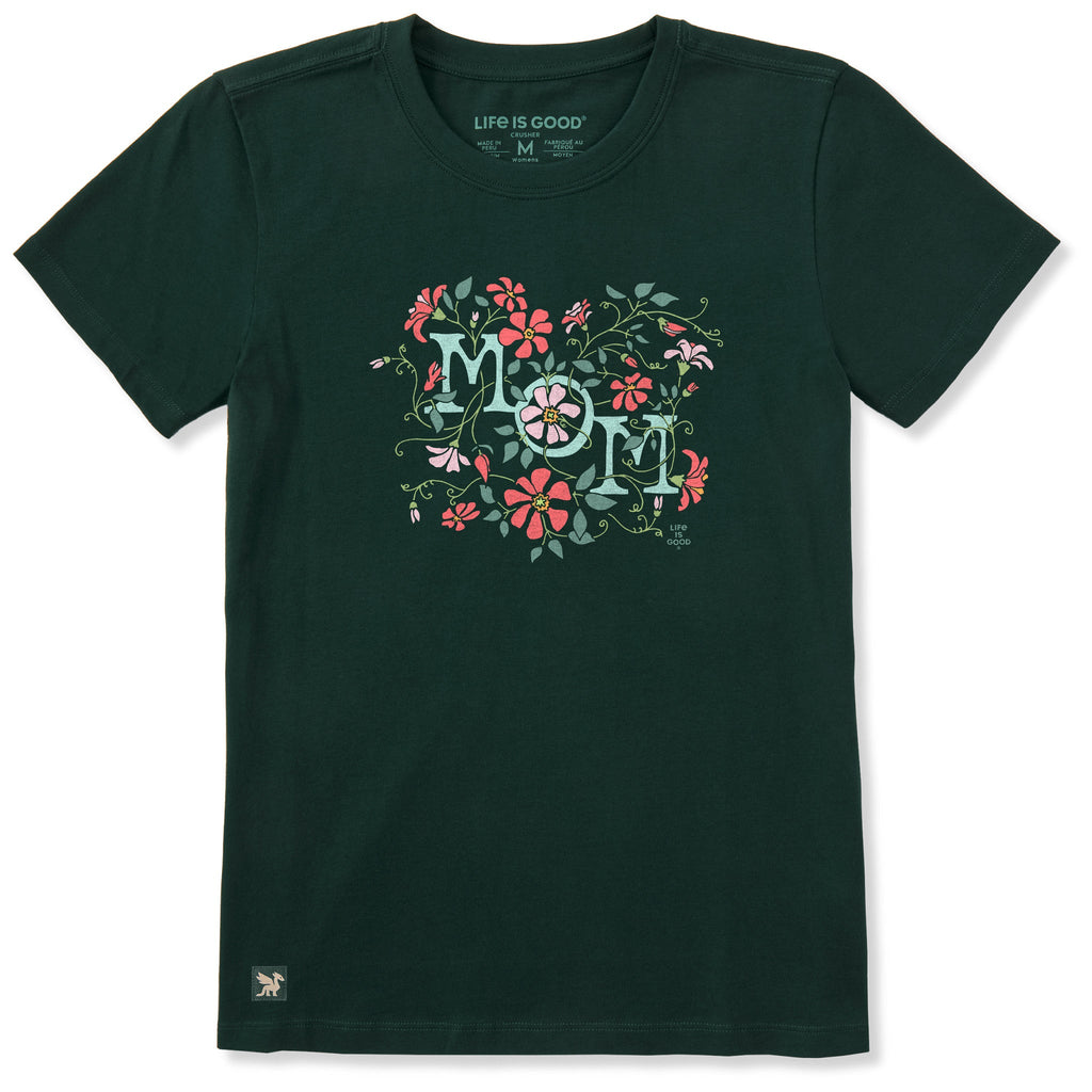 Women's Mom Floral Stack Short Sleeve Crusher Tee product image 1