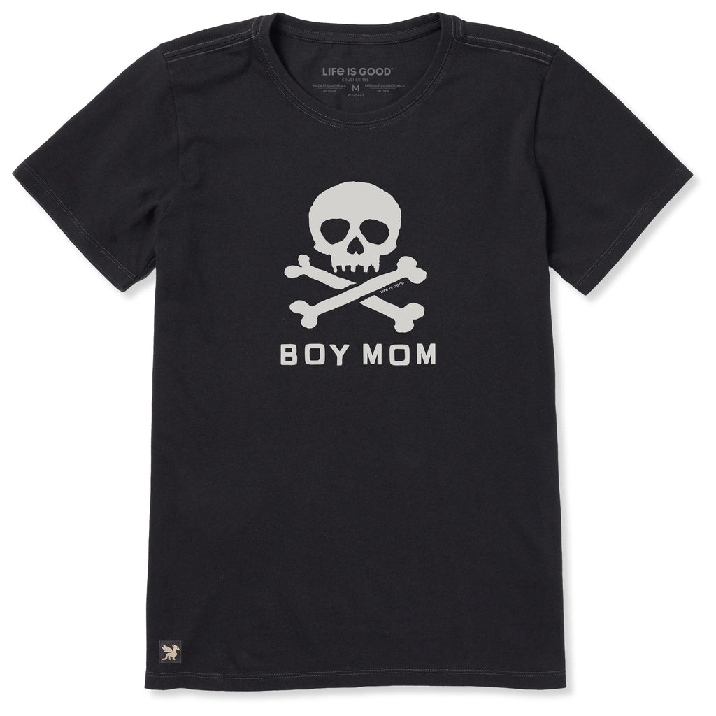 Women's Boy Mom Skull Short Sleeve Crusher Tee product image 1
