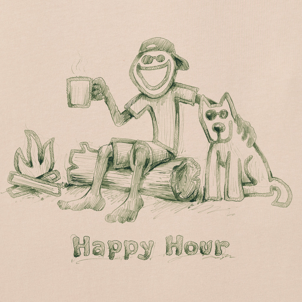 Men's Sketchy Jake Happy Hour Short Sleeve Tee