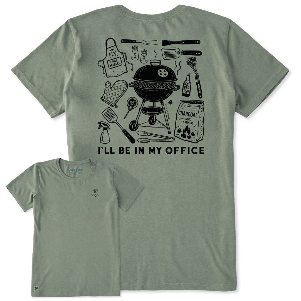 Women's I'll be in my BBQ Office Short Sleeve Crusher Tee product image 1