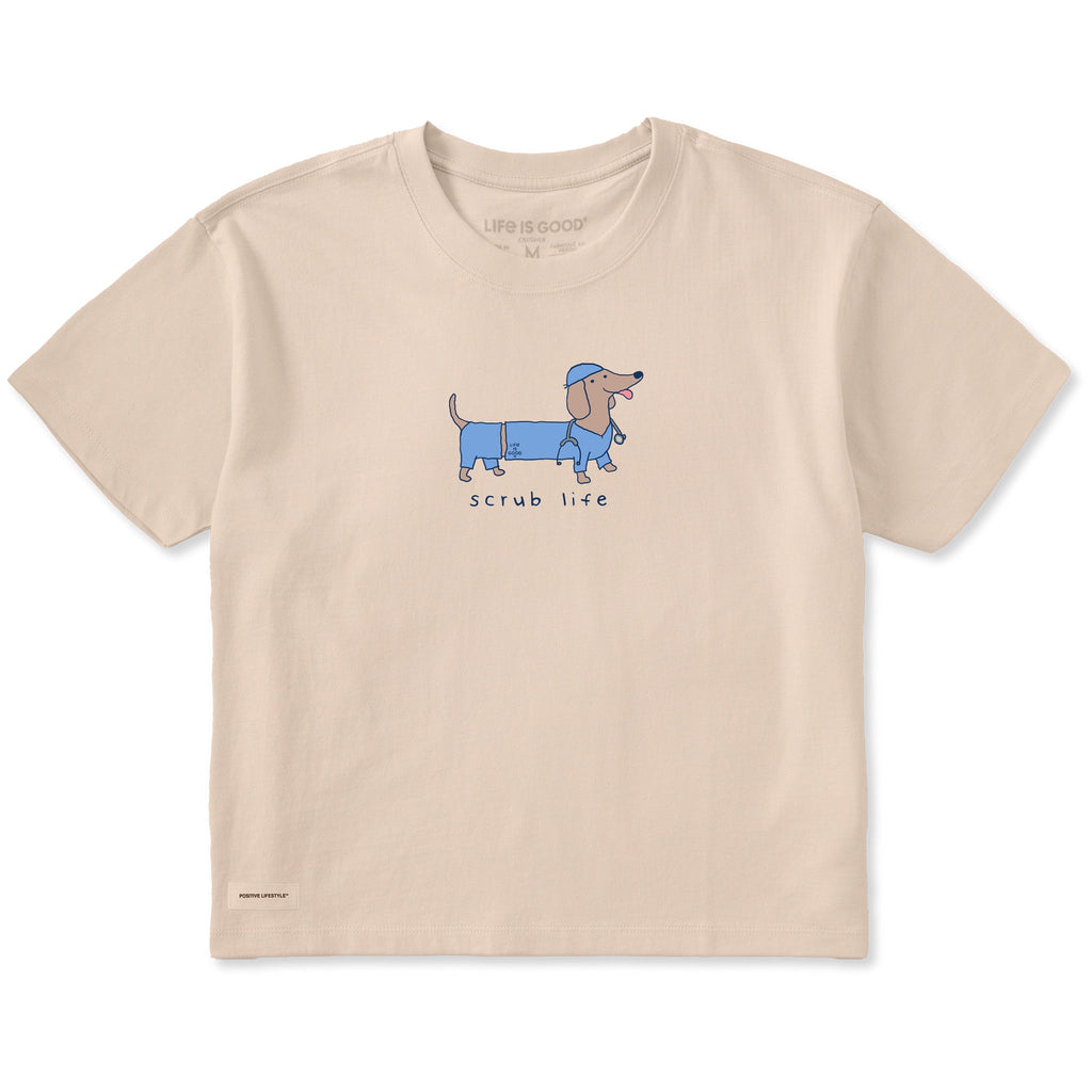 Women's Scrub Life Dachshund Short Sleeve Crusher Boxy Tee product image 5
