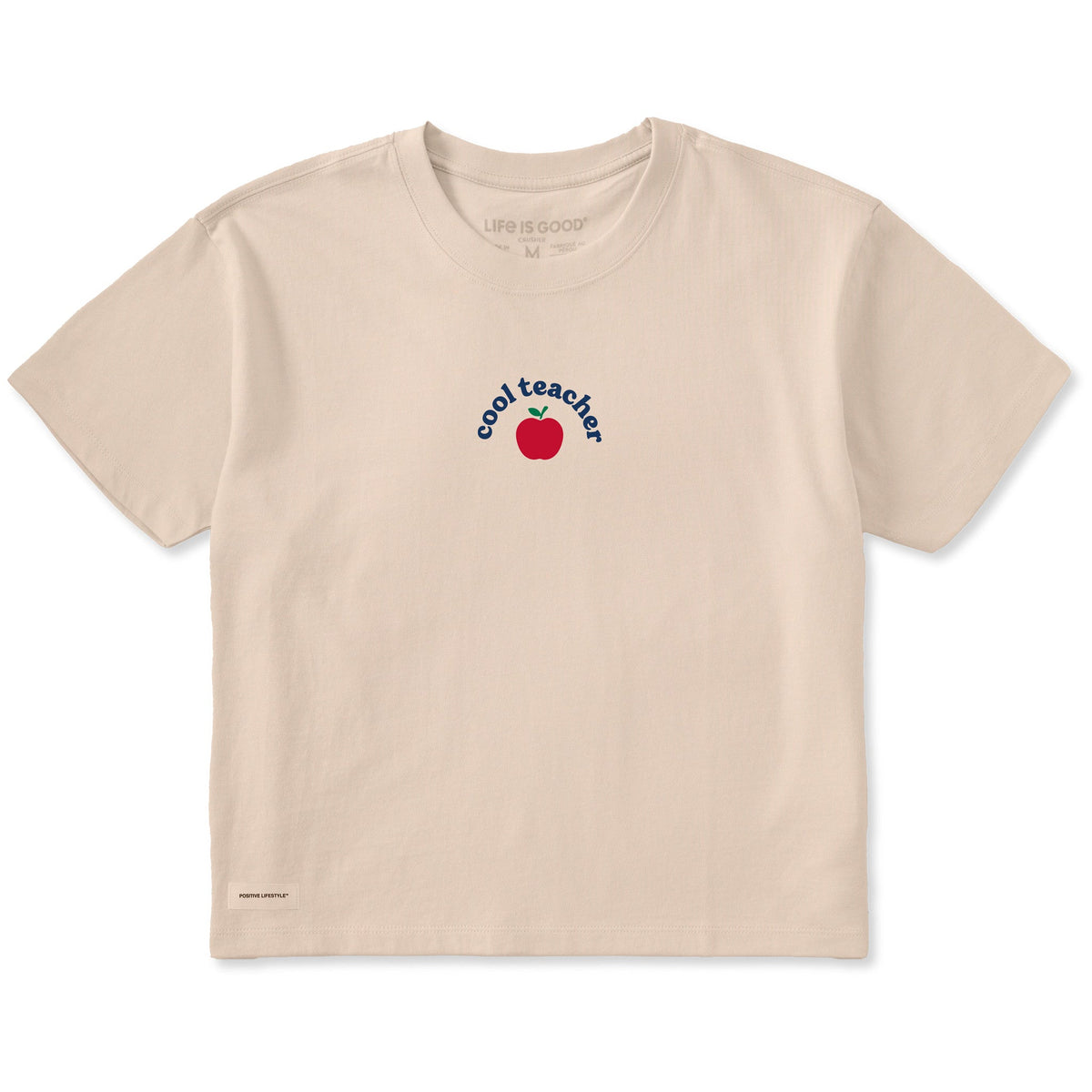 Women's Cool Teacher Apple Short Sleeve Crusher Boxy Tee product image 3