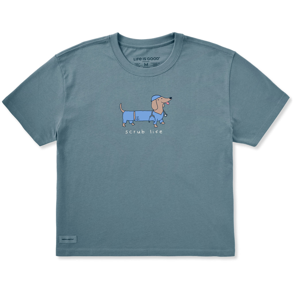 Women's Scrub Life Dachshund Short Sleeve Crusher Boxy Tee product image 7