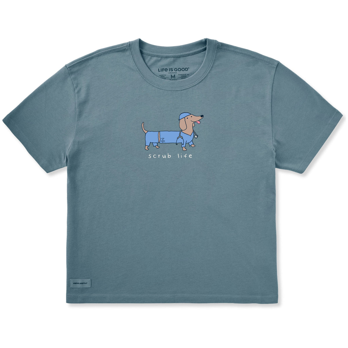 Women's Scrub Life Dachshund Short Sleeve Crusher Boxy Tee product image 7