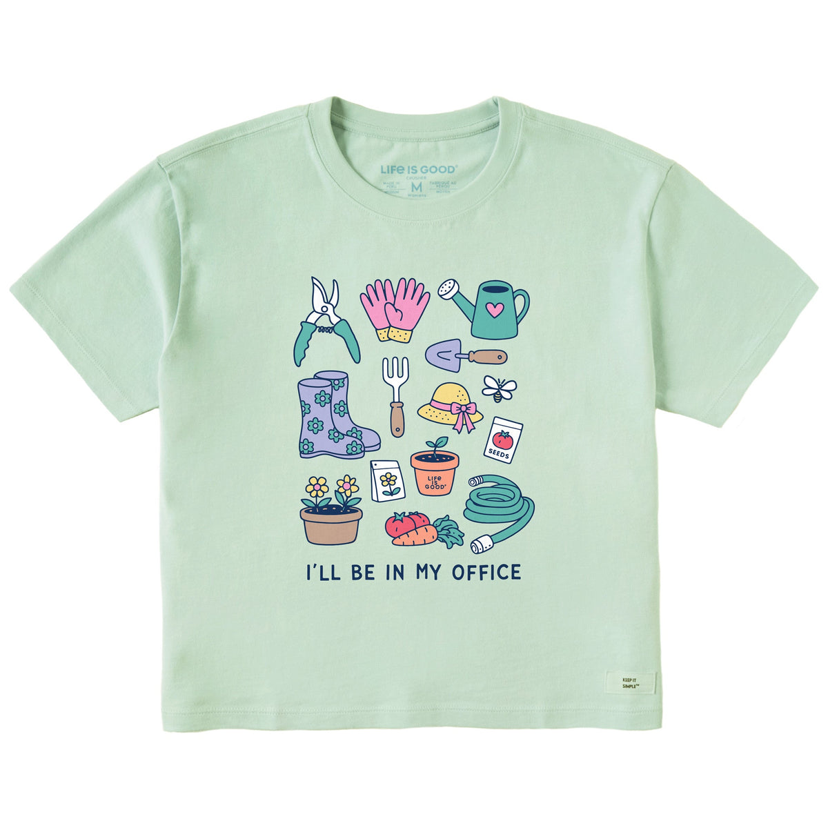 Women's I'll Be in My Office Gardening Short Sleeve Crusher Boxy Tee