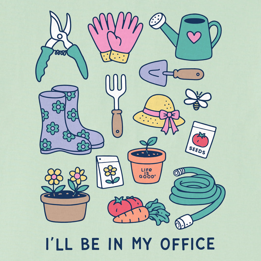 Women's I'll Be in My Office Gardening Short Sleeve Crusher Boxy Tee