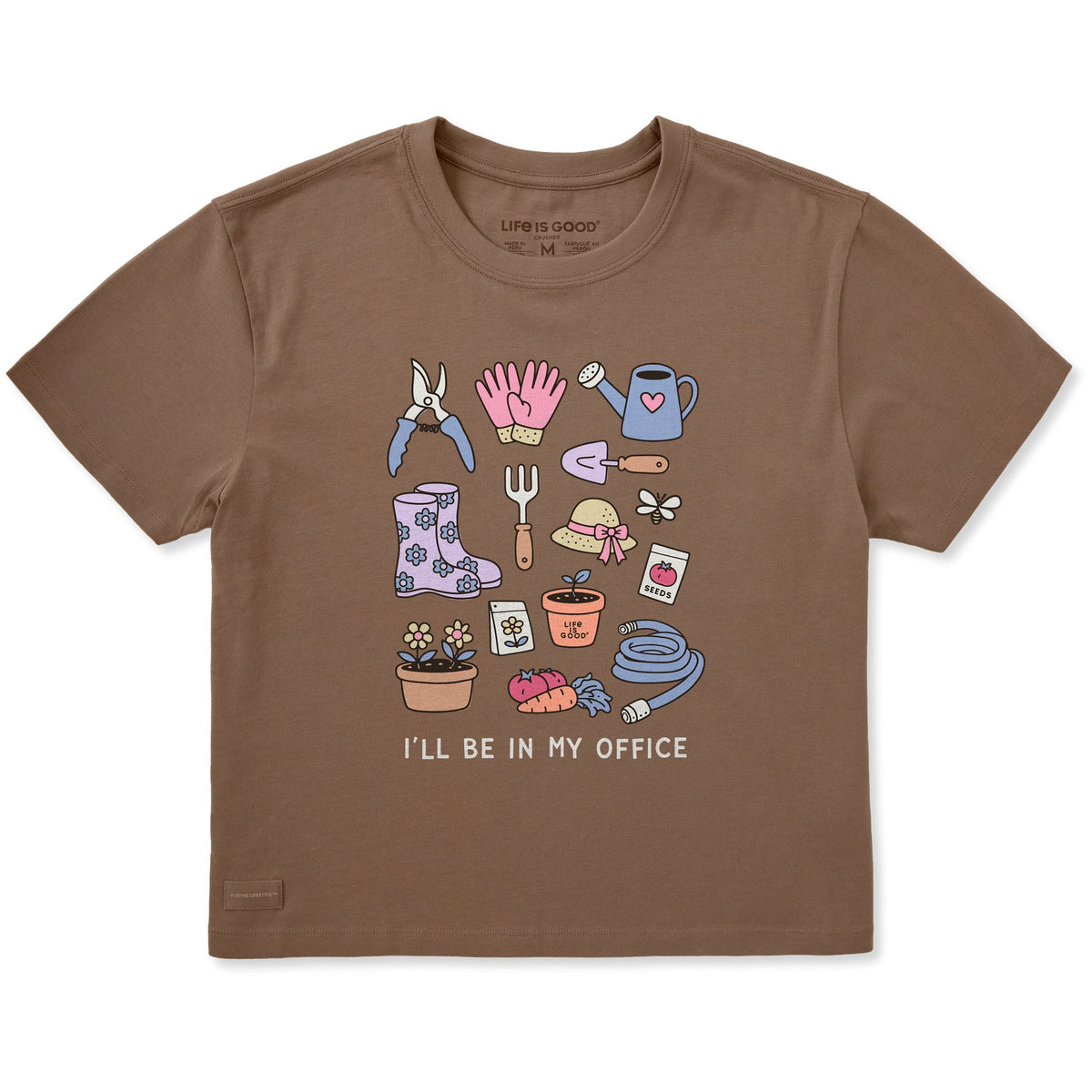 Women's I'll Be in My Office Gardening Short Sleeve Crusher Boxy Tee