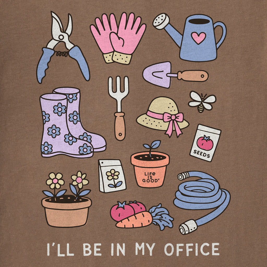 Women's I'll Be in My Office Gardening Short Sleeve Crusher Boxy Tee
