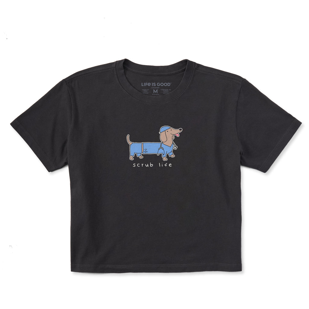 Women's Scrub Life Dachshund Short Sleeve Crusher Boxy Tee product image 9
