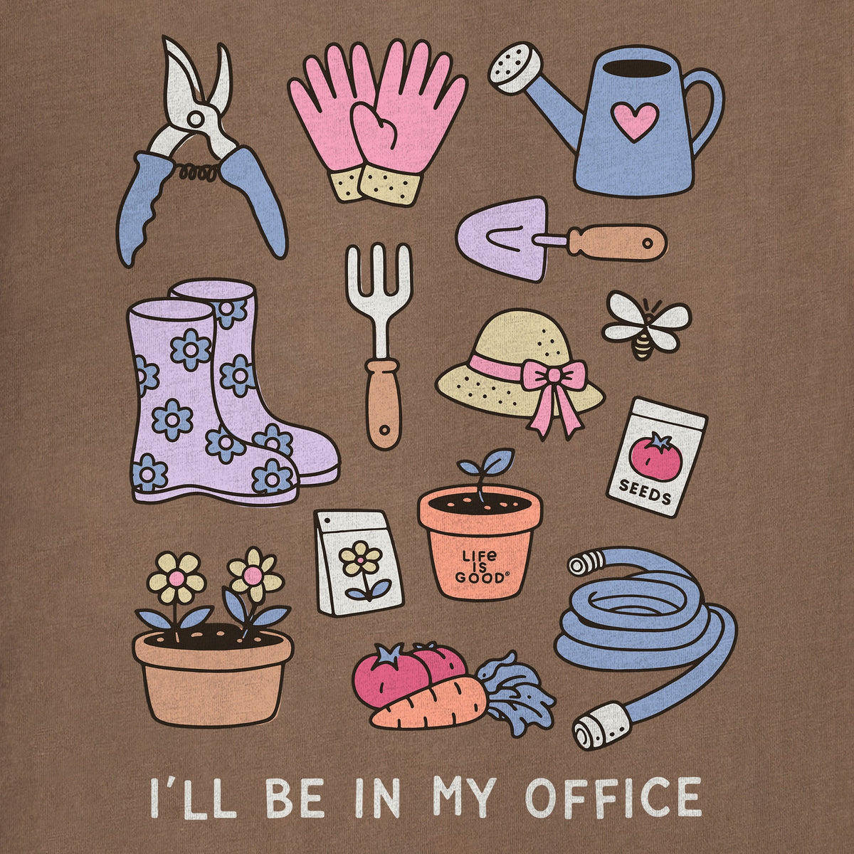 Women's I'll Be in My Office Gardening Short Sleeve Crusher Tee