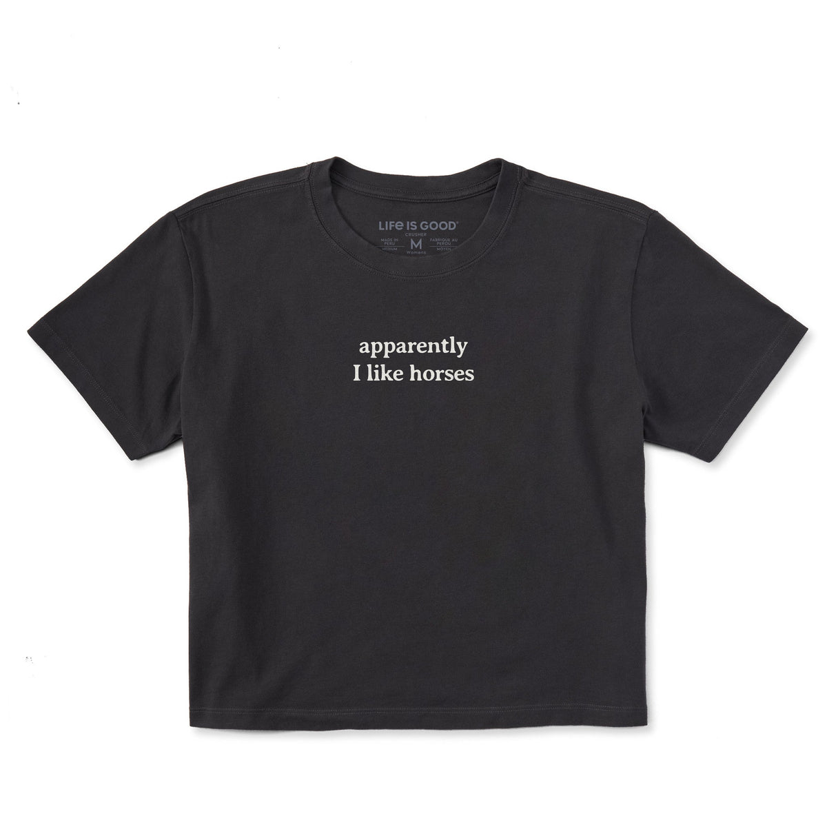 Women's Apparently I Like Horses Short Sleeve Crusher Boxy product image 3