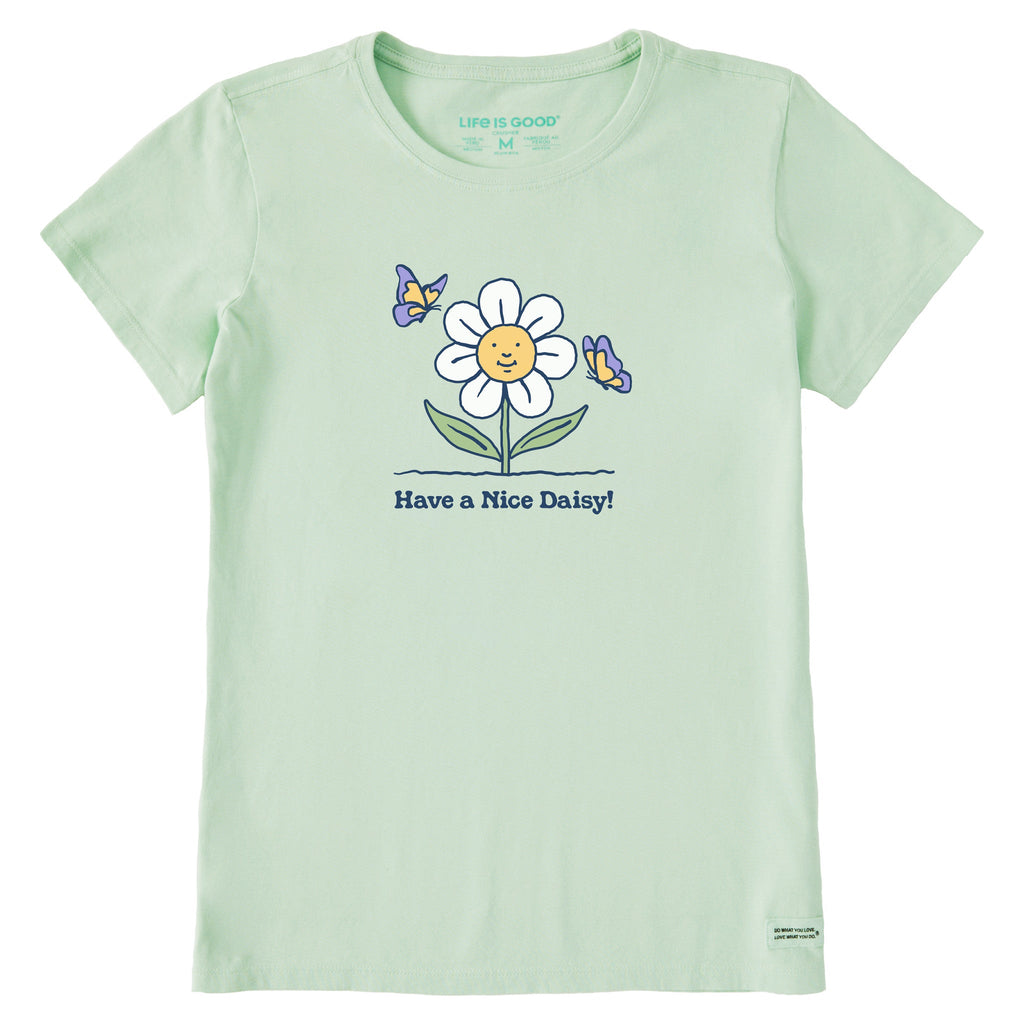 Women's Have a Nice Daisy Butterflies Short Sleeve Crusher product image 3