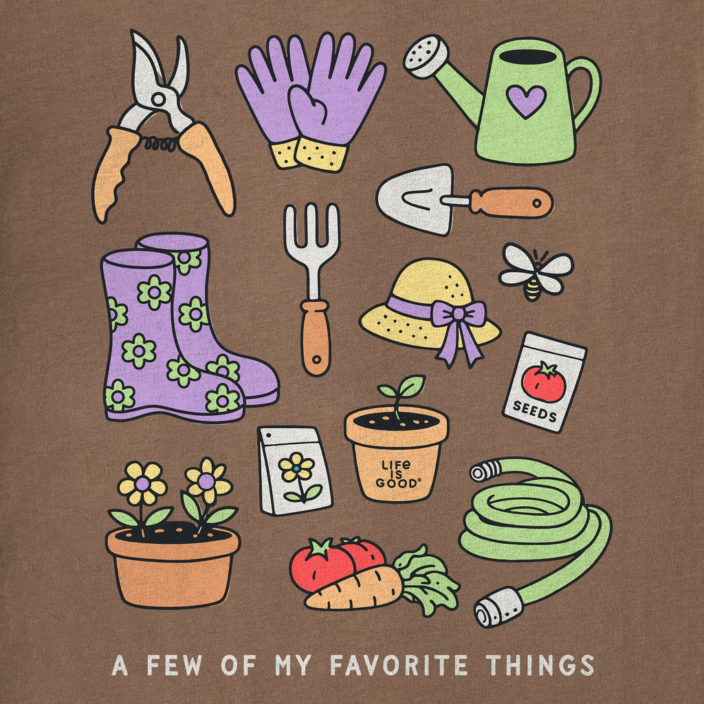 Women's A Few of My Favorite Gardening Things Short Sleeve Crusher Tee