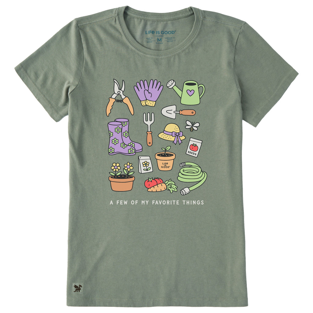 Women's A Few of My Favorite Gardening Things Short Sleeve Crusher Tee