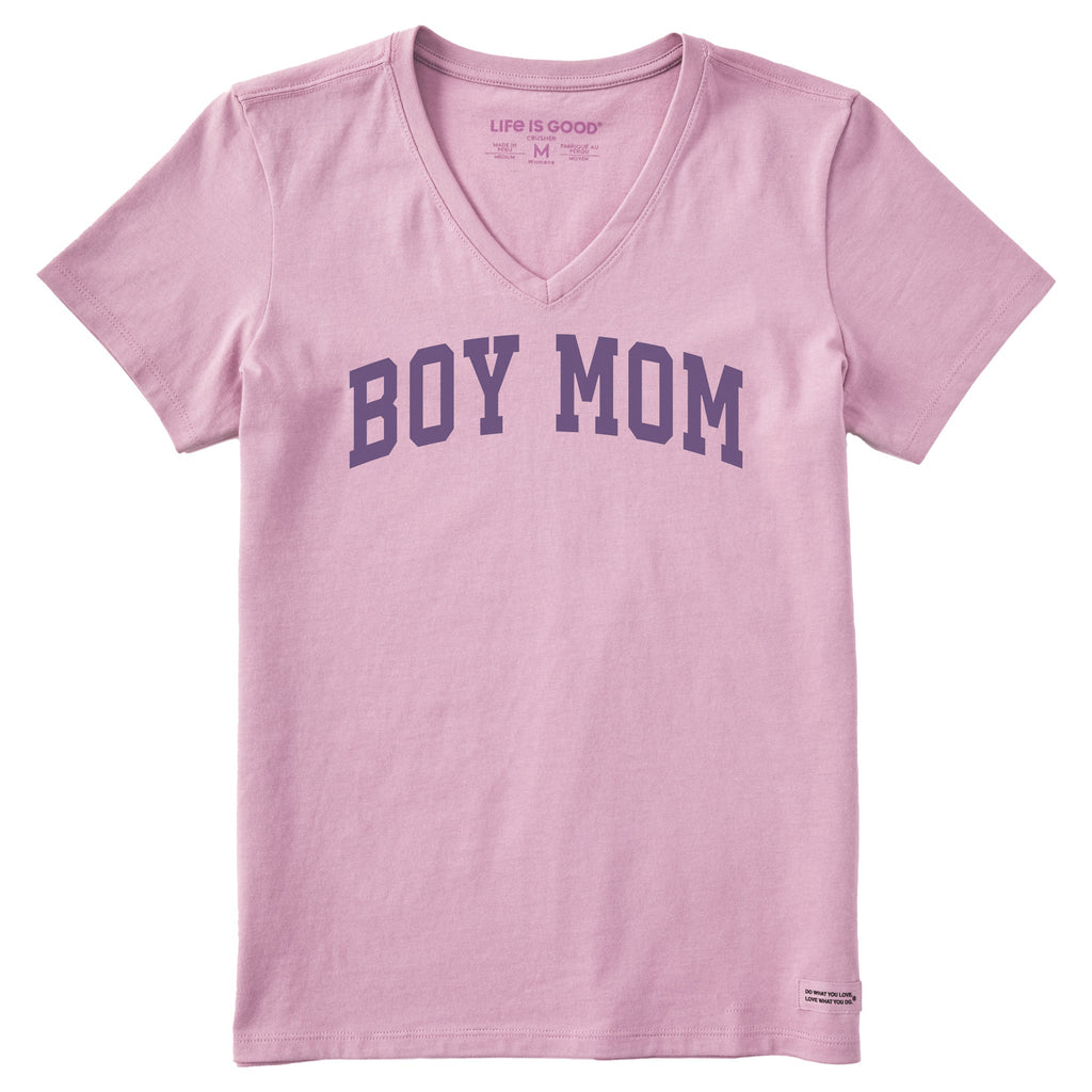 Women's Boy Mom Arch Short Sleeve Crusher Vee product image 3