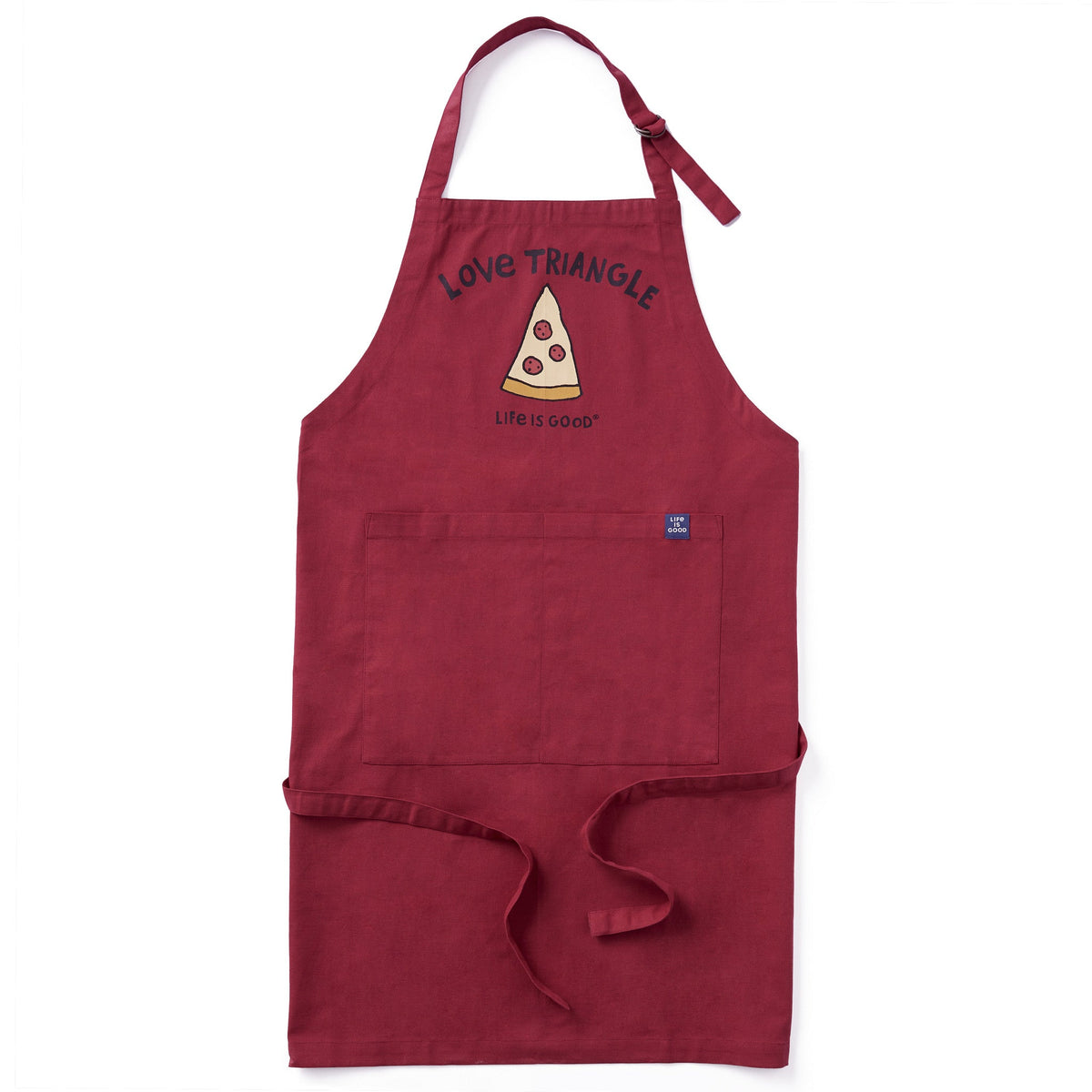 Adult Unisex Love Triangle Pizza Life is Good Apron